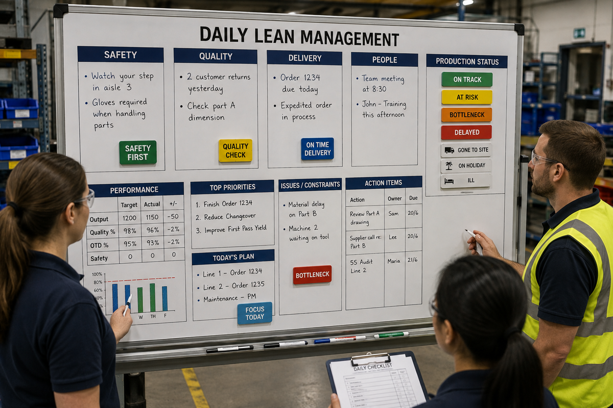 How to Build a Daily Lean Management Board for Your Team