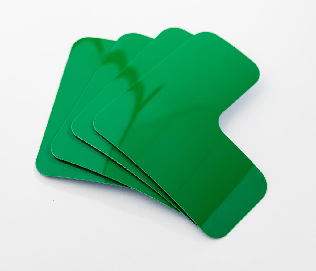 Lean Tape DS Xtreme 90 Degree Angle green markers offer a durable solution for floor and area marking in demanding environments. Their design with rounded corners ensures a professional finish and reduces edge wear, making them ideal for high-traffic areas. The vibrant red color provides excellent visibility for clear identification of boundaries, zones, or safety areas, supporting Lean, 5S, and safety standards in factories, warehouses, and production floors. Each pack 