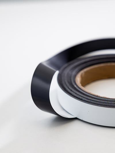 TLC Magnetic Tape is a flexible, self-adhesive solution for creating magnetic surfaces. Its strong adhesive backing allows quick mounting of non-magnetic items to whiteboards, racking, cabinets, and metal surfaces. Supplied in a 10-meter roll (0.75mm thickness), it's ideal for labels, signs, tools, and visual aids. The cut-to-length tape is versatile for 5S, visual management, and continuous improvement systems.