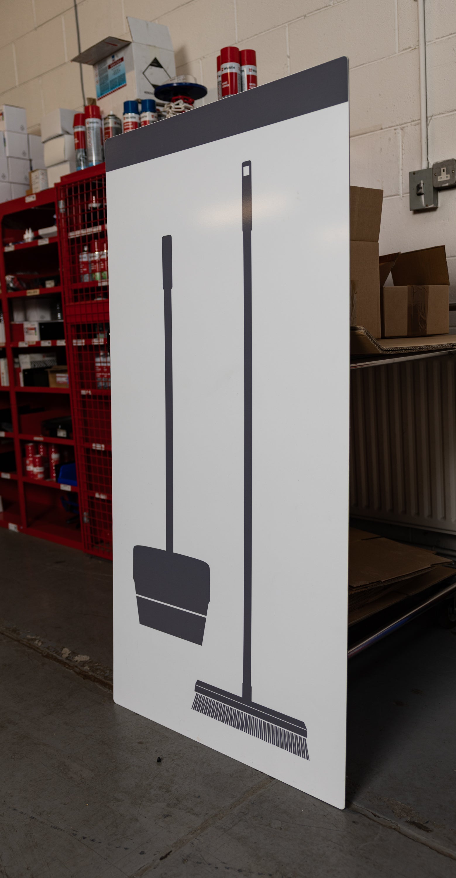 Cleaning Equipment Shadow Board | Handle and Brush | 1500 x 1000mm | 5S Visual Management