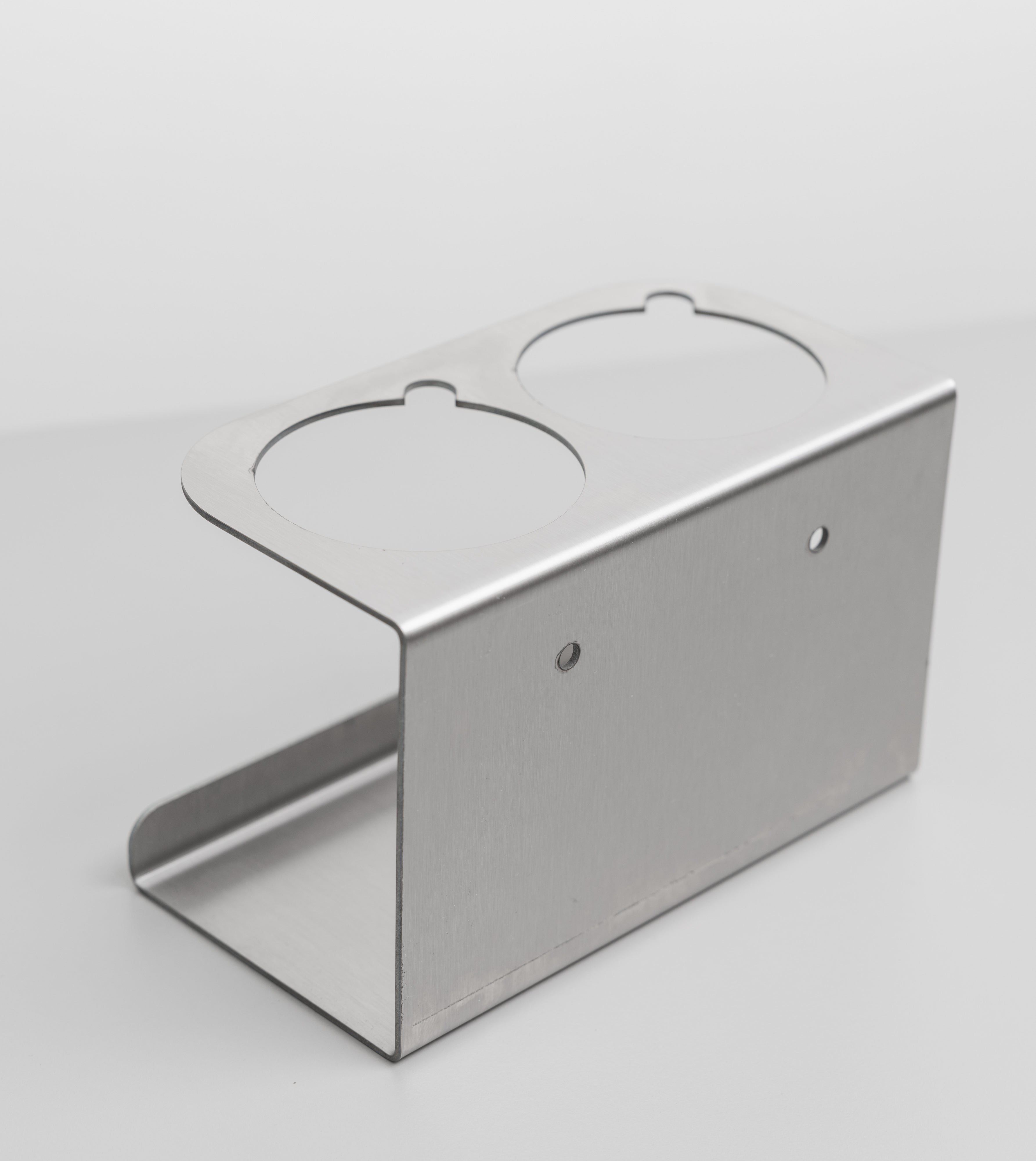 Aerosol Can Holder – Dual Slot Stainless Steel