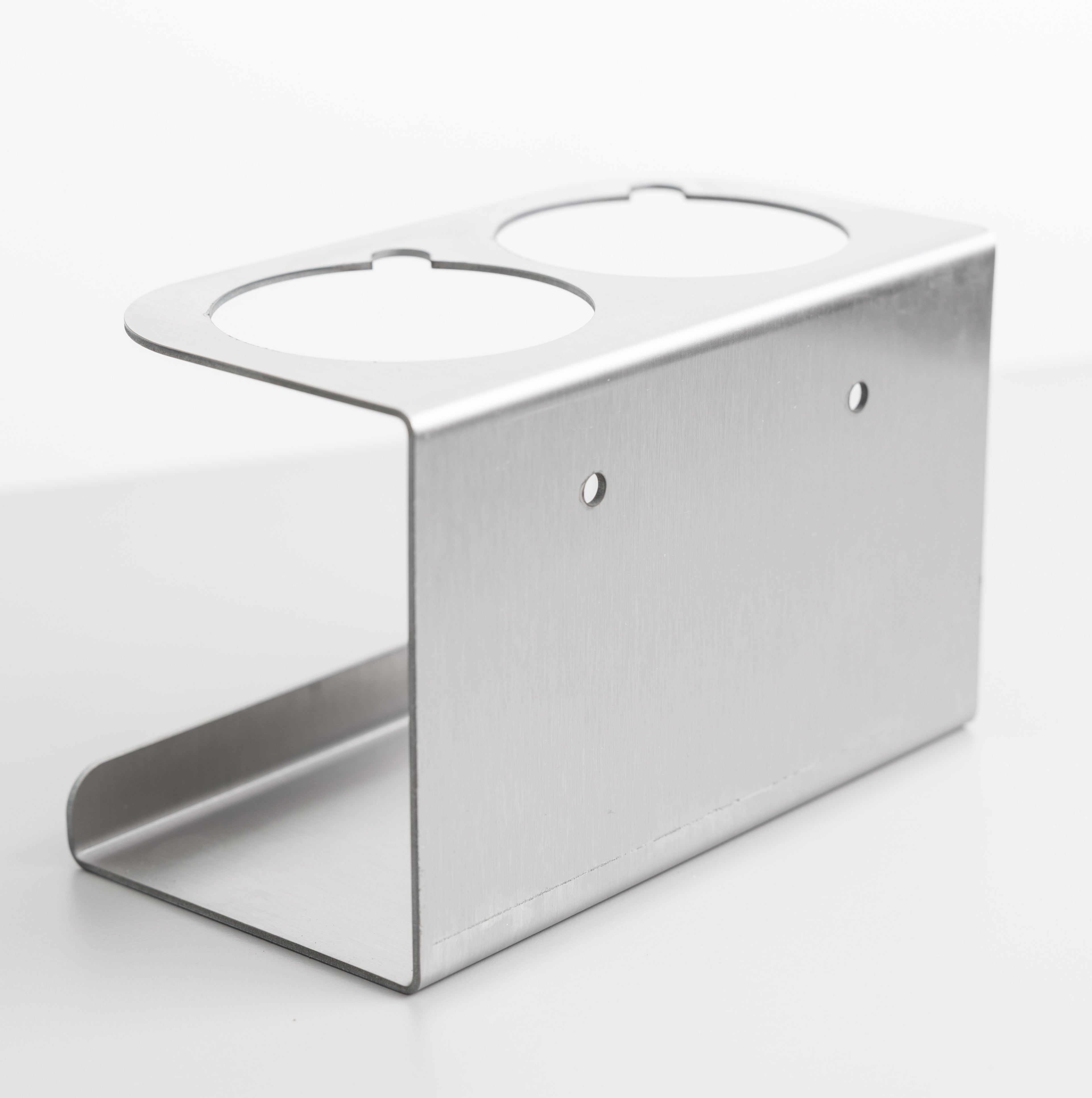 Aerosol Can Holder – Dual Slot Stainless Steel