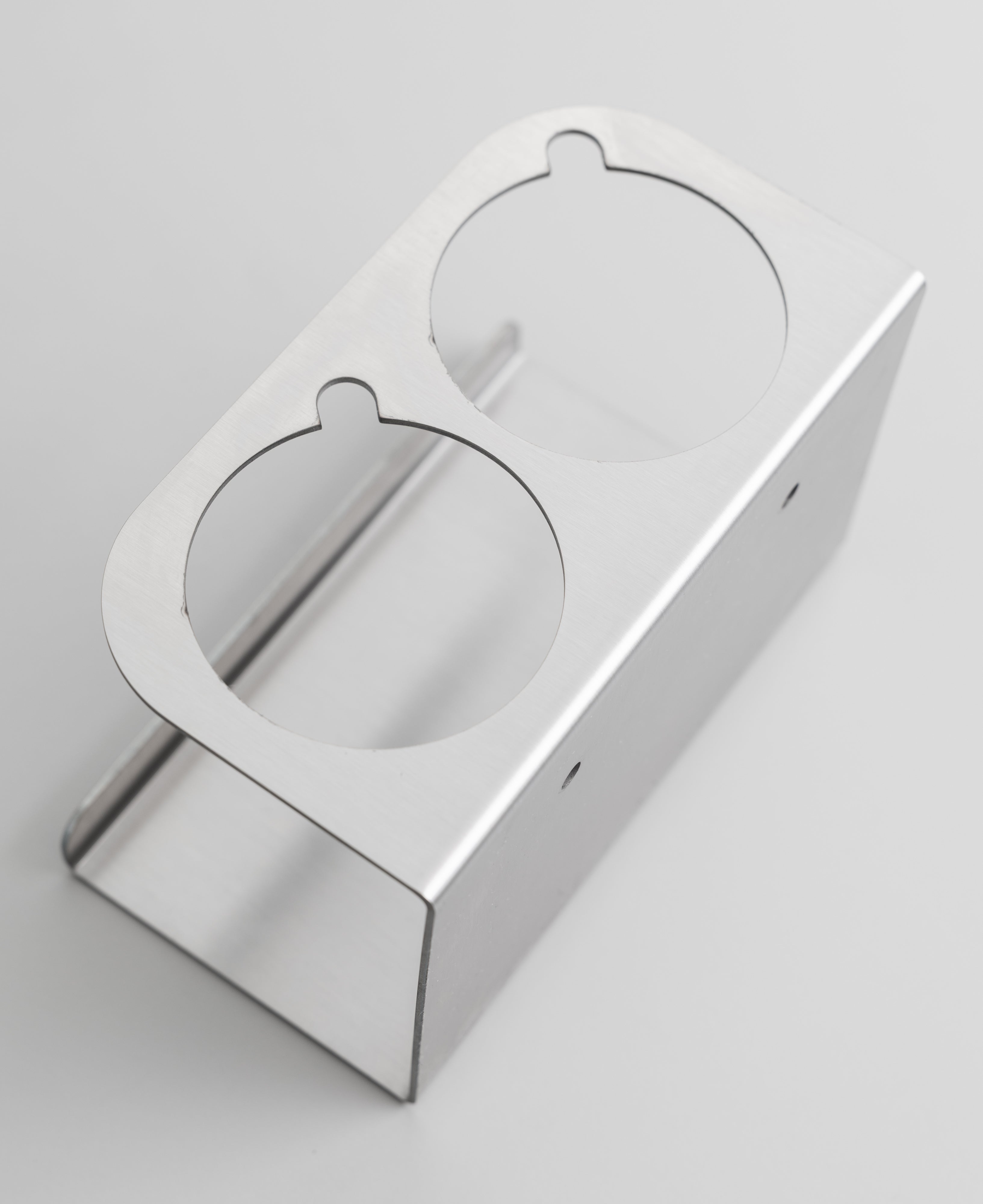 Aerosol Can Holder – Dual Slot Stainless Steel