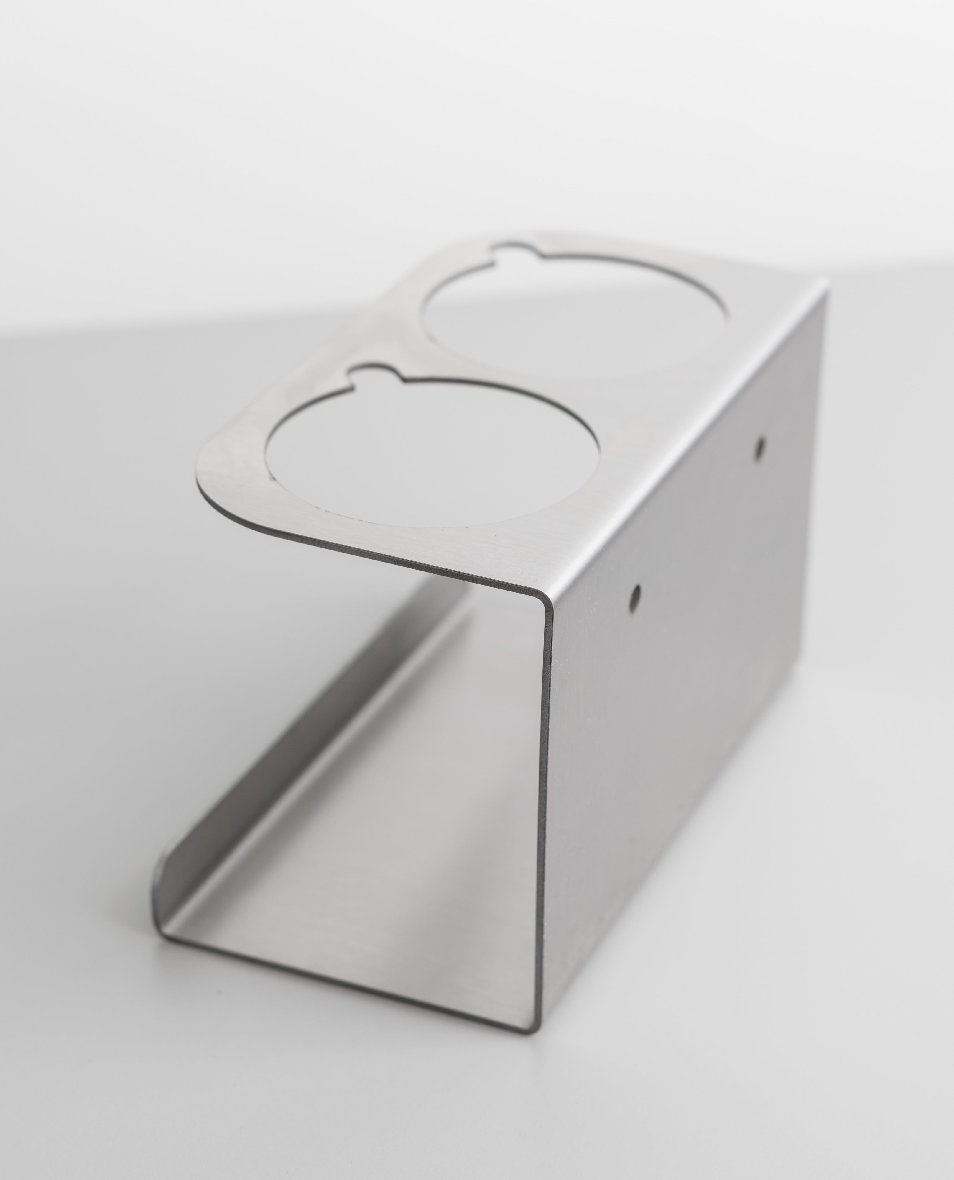 Aerosol Can Holder – Dual Slot Stainless Steel