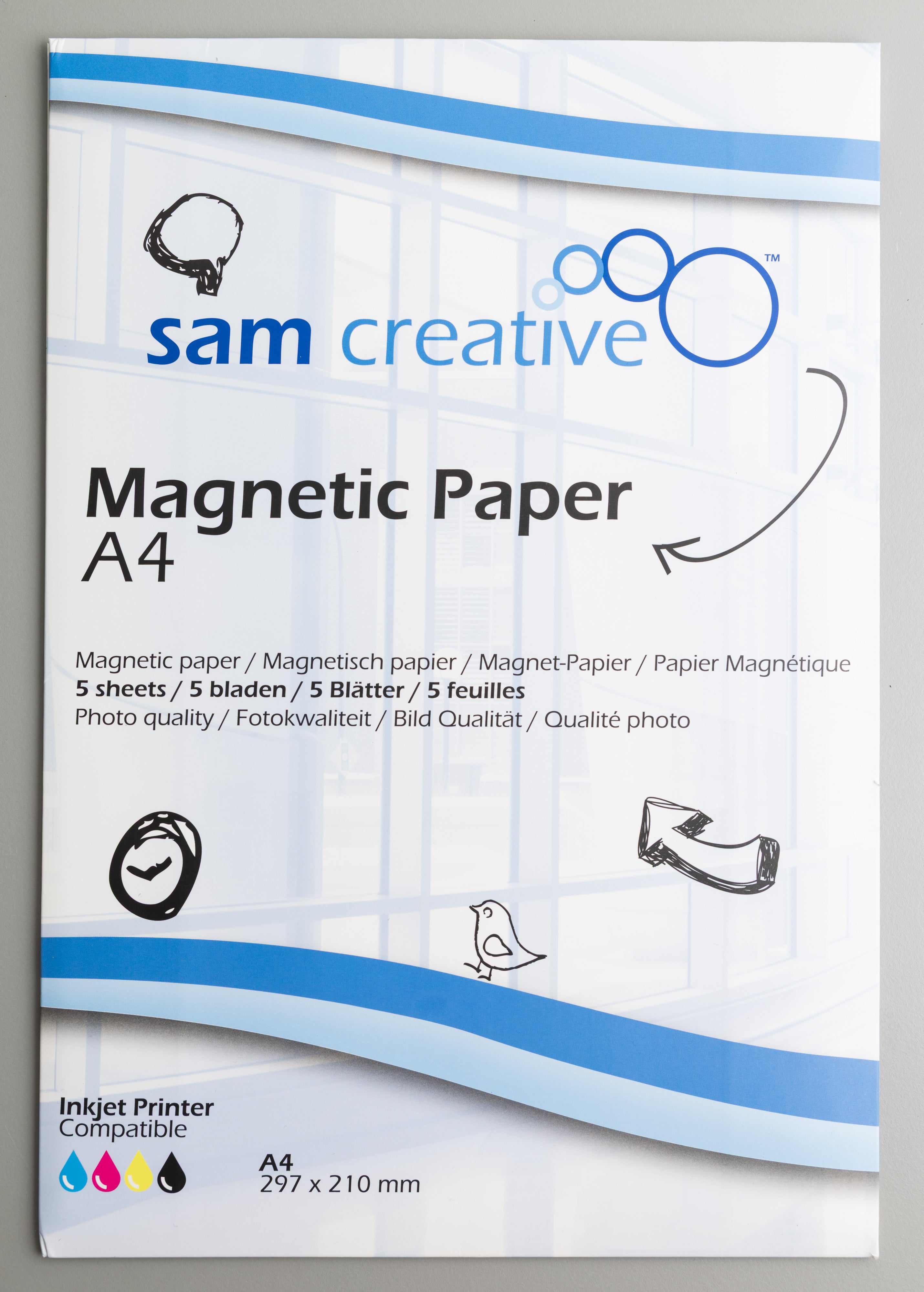 A4 Magnetic Paper - 5 Sheets (Inkjet Printable)