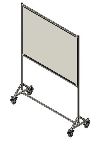 TLC Double-Sided Mobile Whiteboard on Wheels | Magnetic Dry-Wipe | 1290 x 1800mm
